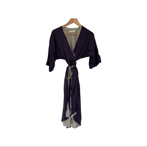 Narcissist Design Silk Wrap Dress - Picture 1 of 3